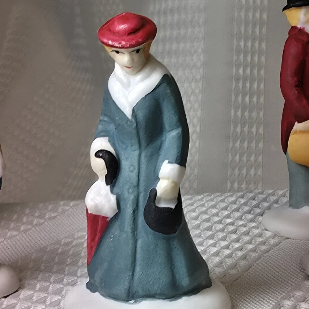 Lemax Christmas Village Vintage Hand Painted Lot‎ Of 6 People Figurines